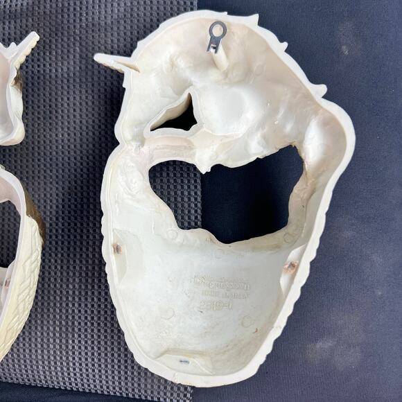 1987 Burwood Unicorn Wall Pocket Pair 2819-1 & 2819-2 Ivory Gold USA Regency - Picture 9 of 16